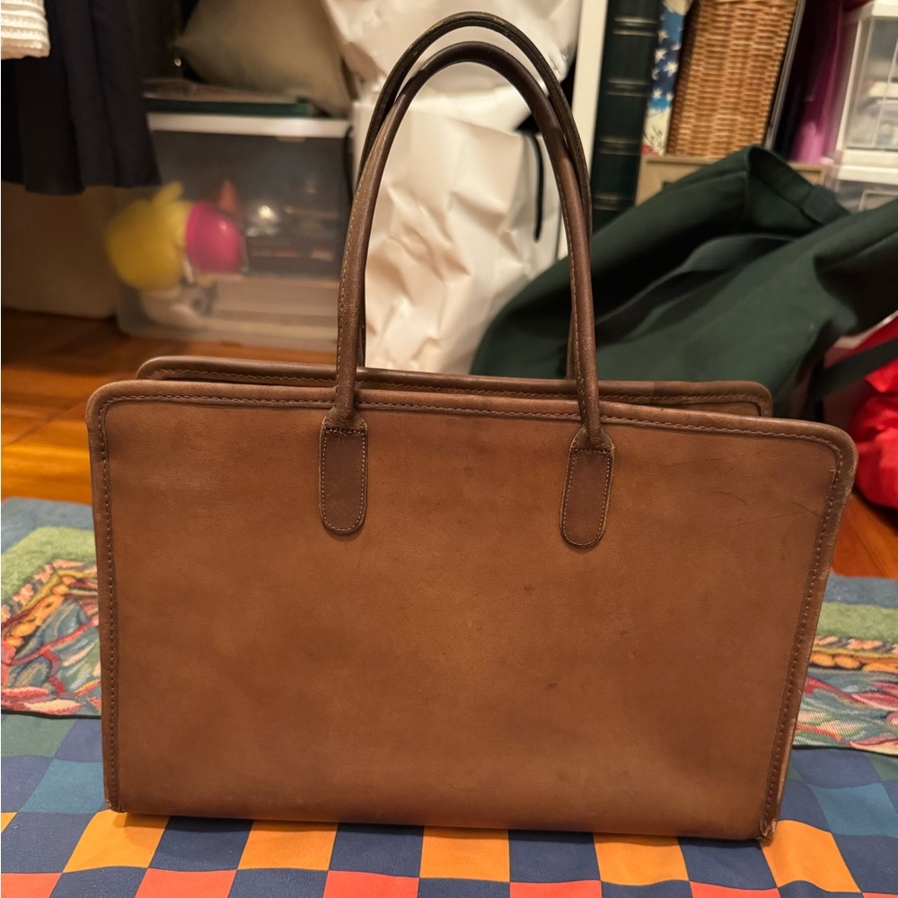 Vintage Coach Cashin Standard Tote 9680 Made in NYC brown tan 70s 80s